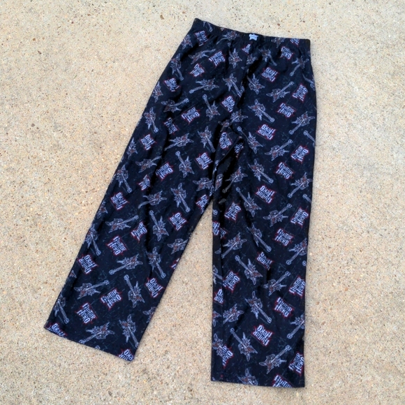 Guitar Hero Black Flannel Boys Pajama 